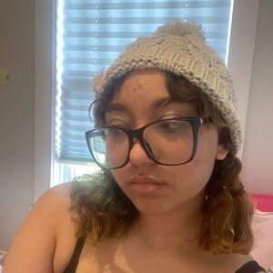 Beige winter hat